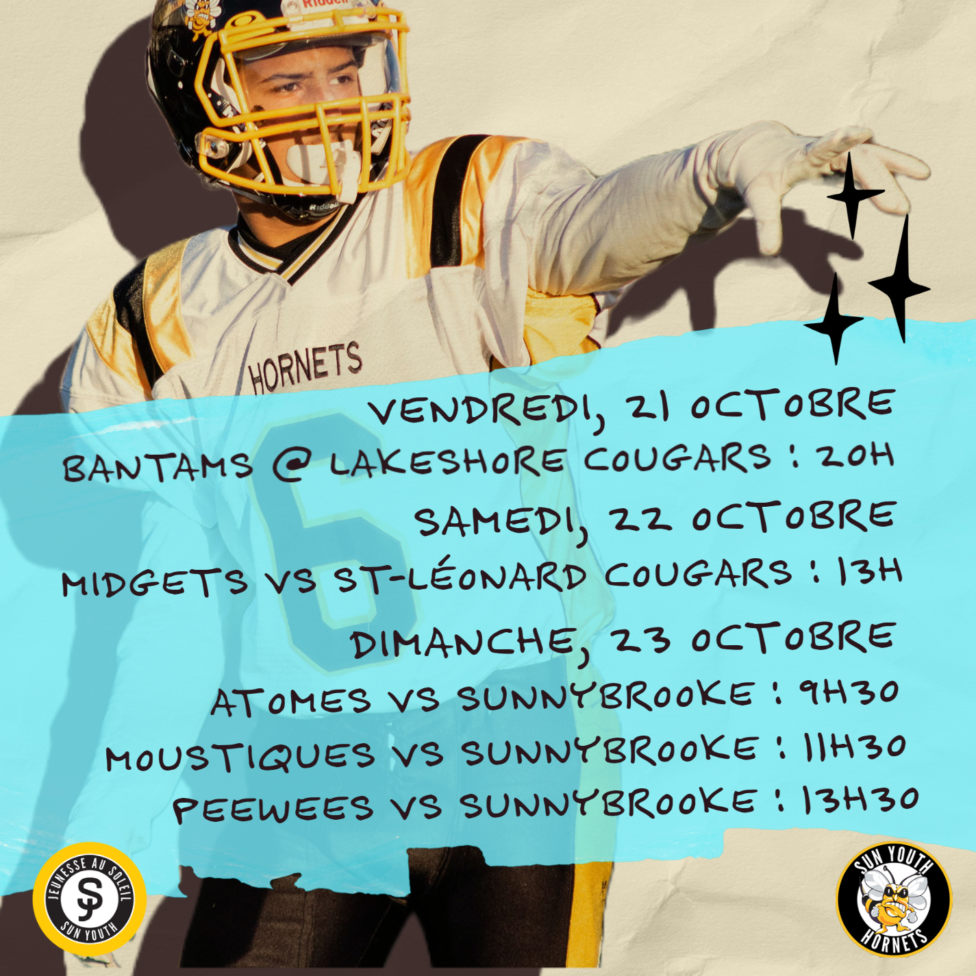 HORAIRE FOOTBALL semaine 10-1